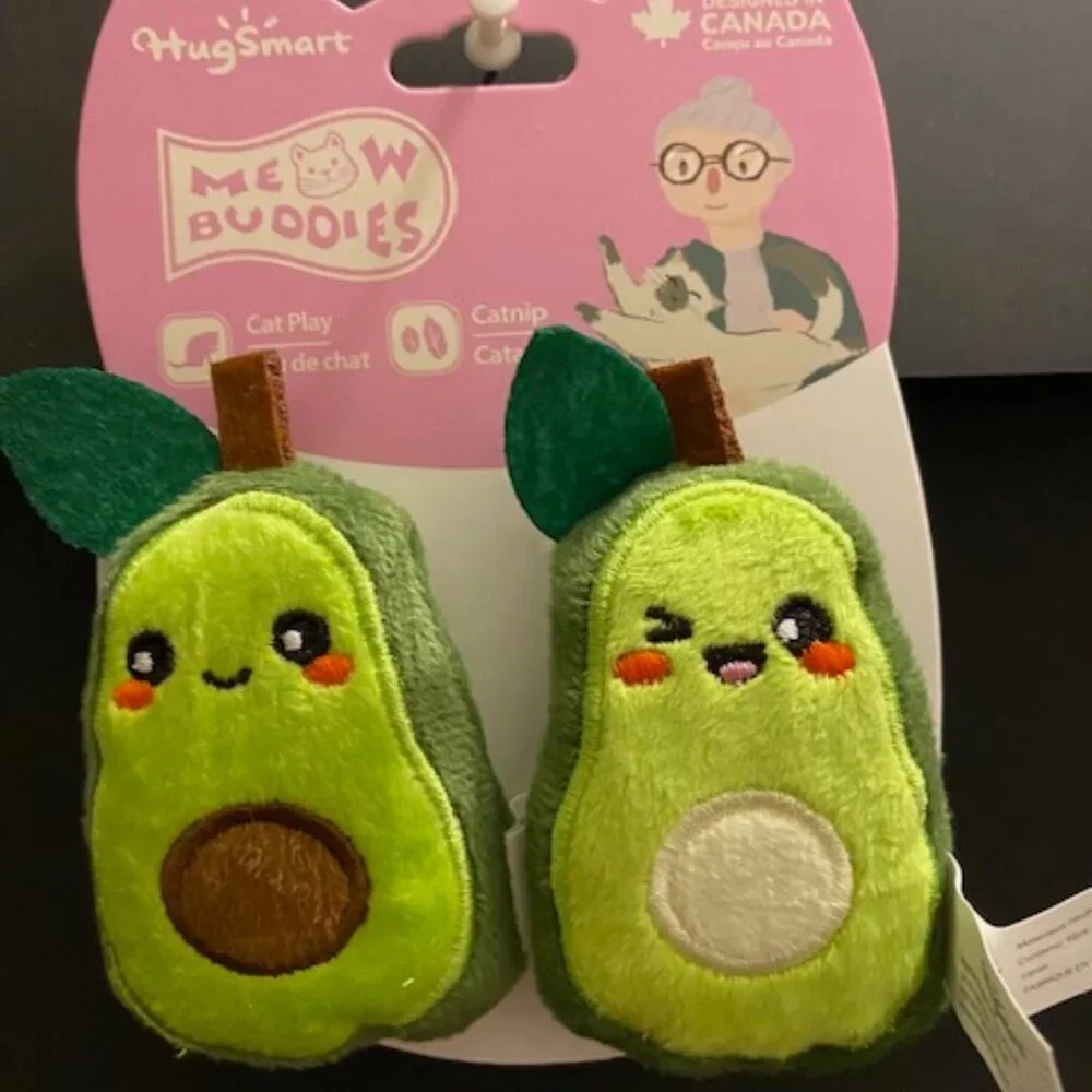 Hug Smart: *Cat play* *Catnip* (Avocado) 2 Pack